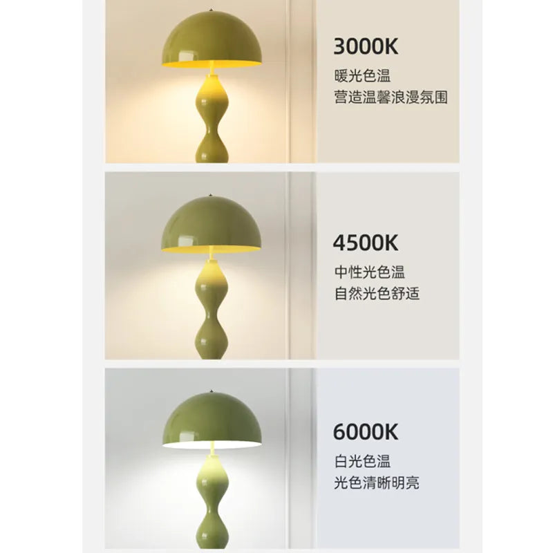 Macaron Creative Mushroom Lamp Living Room Sofa Side Led Floor Lamps Bedroom Bedside Light Senior Sense of Vertical Lights